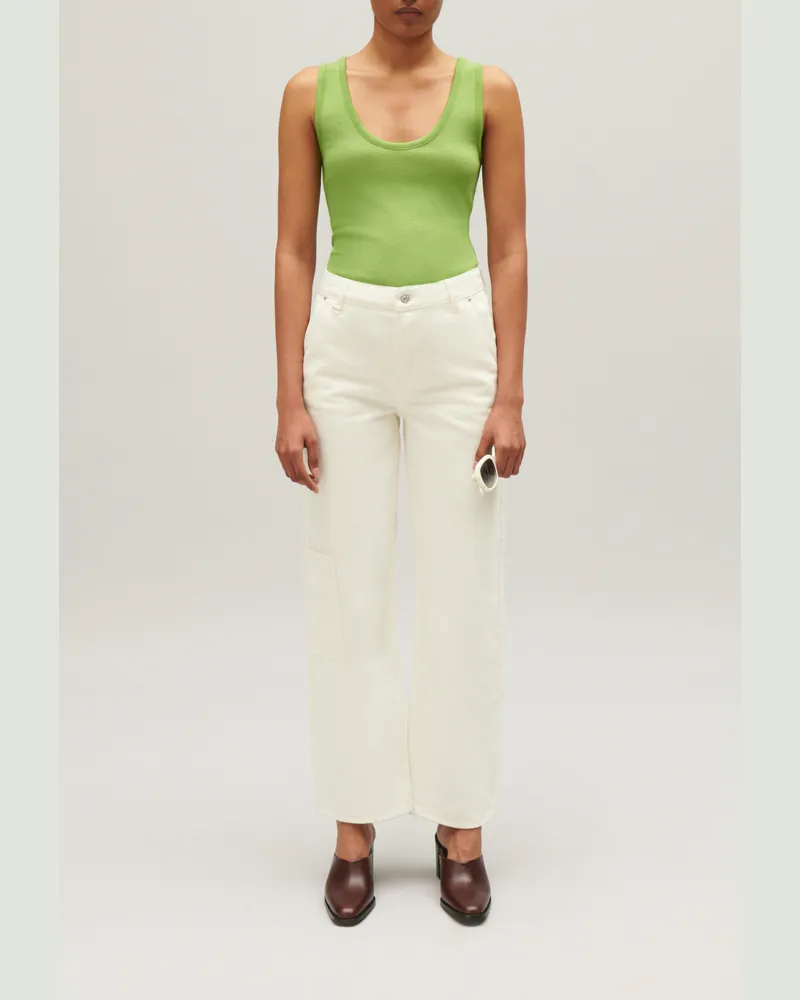 Claudie Pierlot Gerade geschnittene Cargo-Jeans in Ecru Ecru