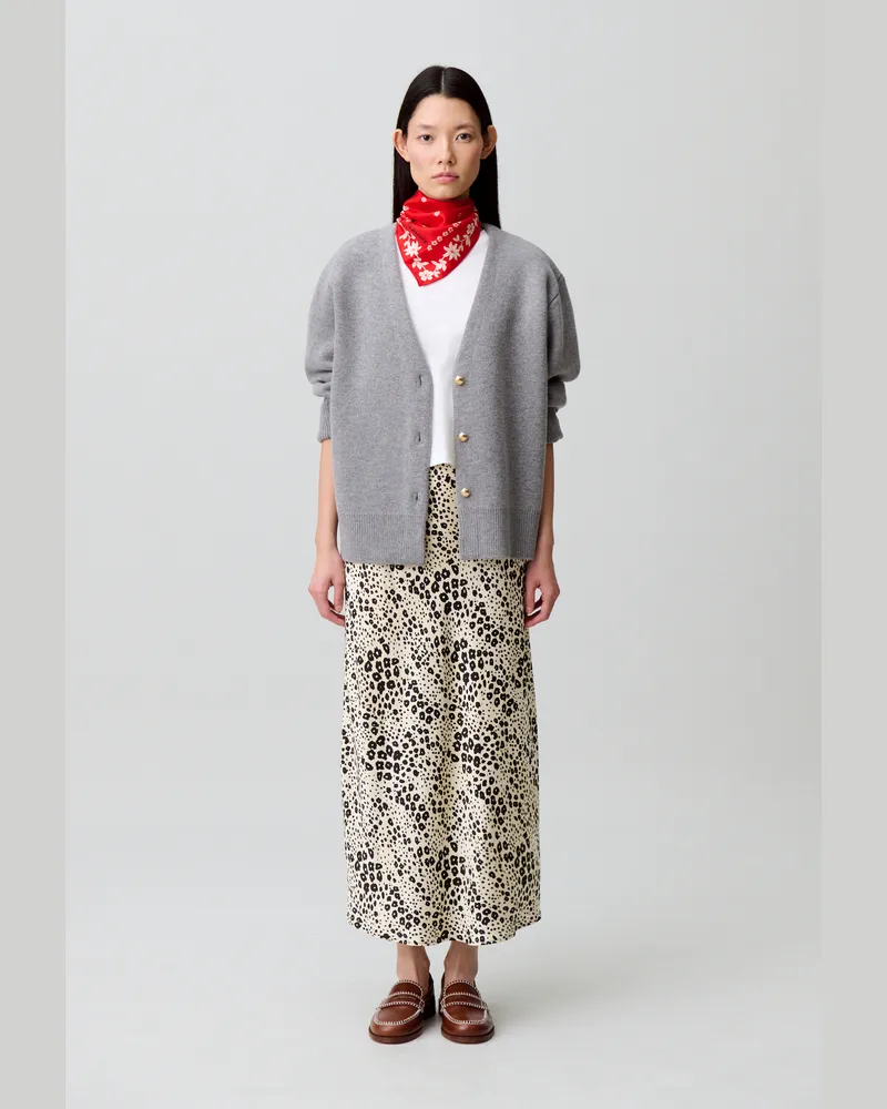 Claudie Pierlot Oversize-Cardigan aus Wollmischung Grau