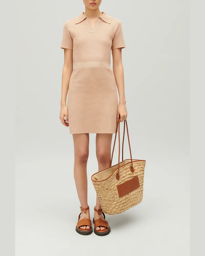 Claudie Pierlot Kurzes Strickkleid Beige