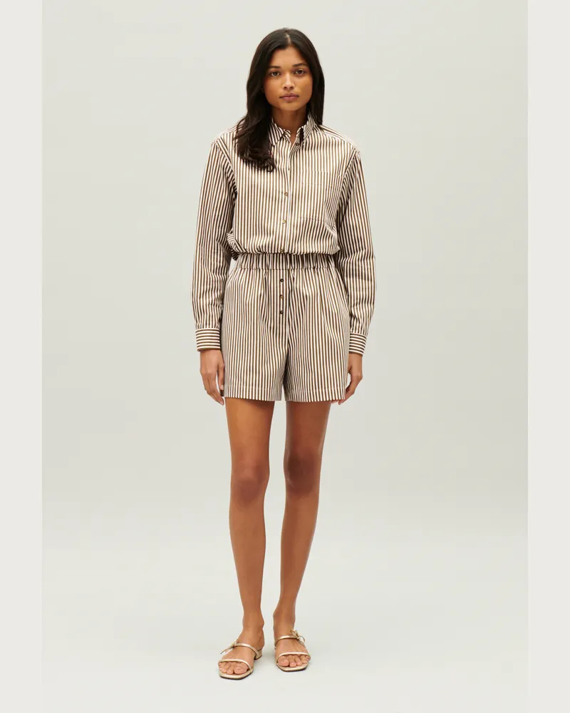 Claudie Pierlot Shorts mit Streifen-Design Bronze Bronze