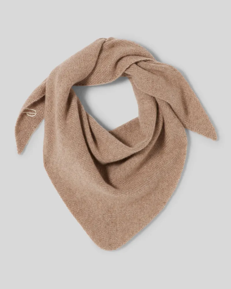 Claudie Pierlot Schal aus Wolle und Kaschmir Beige