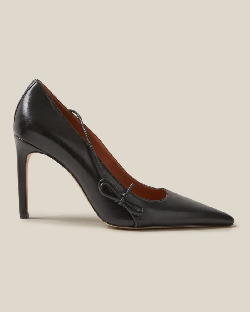 Claudie Pierlot Schwarze Leder-Pumps Schwarz