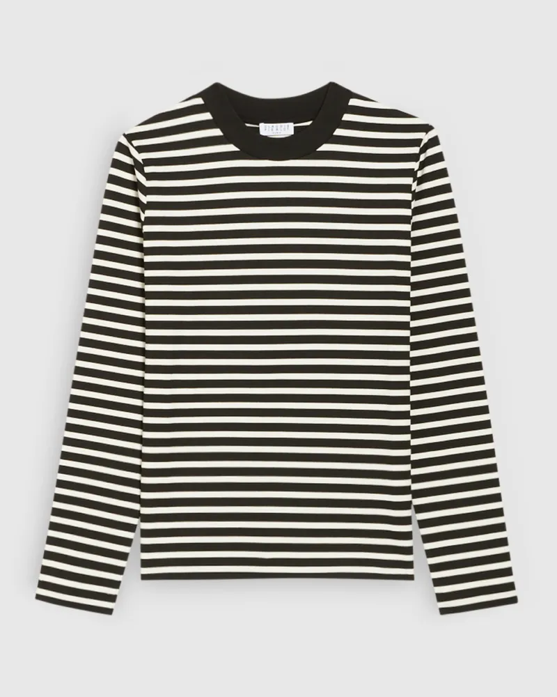 Claudie Pierlot T-Shirt aus Baumwolle Zweifarbig