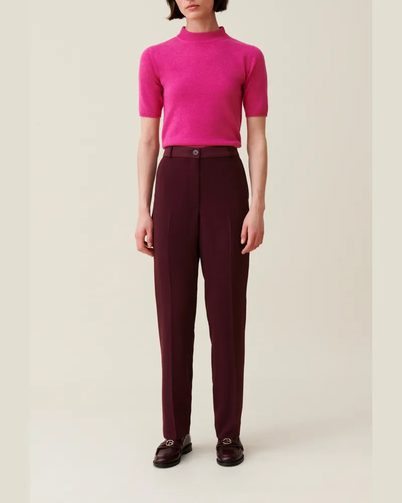 Claudie Pierlot Zigarettenhosen im Anzugstil Bordeaux