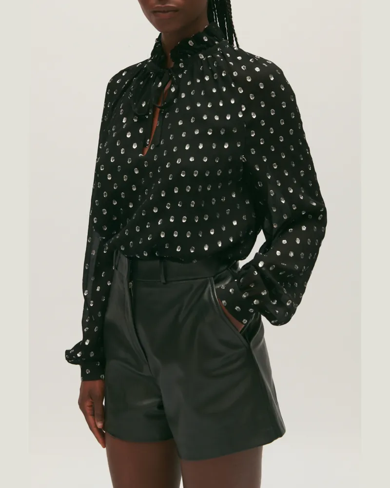 Claudie Pierlot Bluse gepunktet schwarz Schwarz