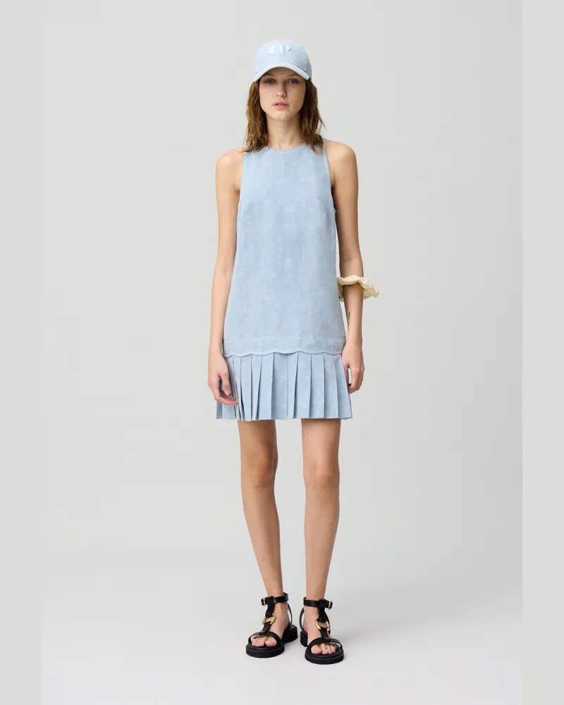 Claudie Pierlot Ärmelloses kurzes Kleid Denim