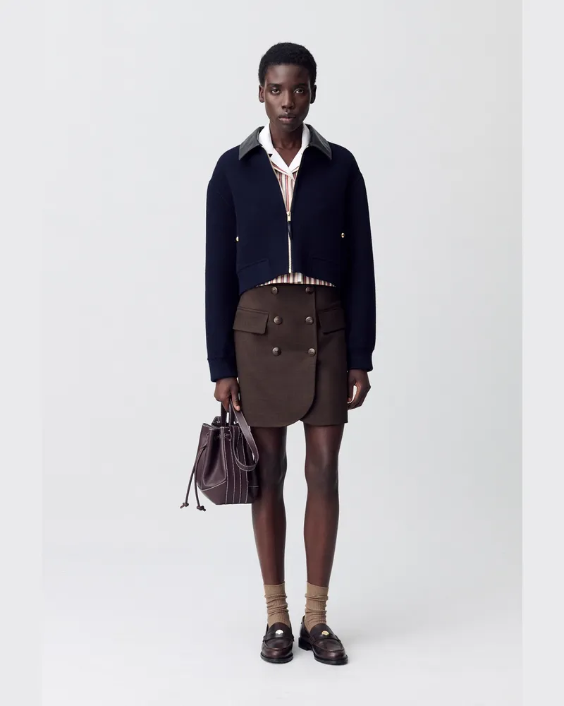 Claudie Pierlot Gerader kurzer Rock Braun