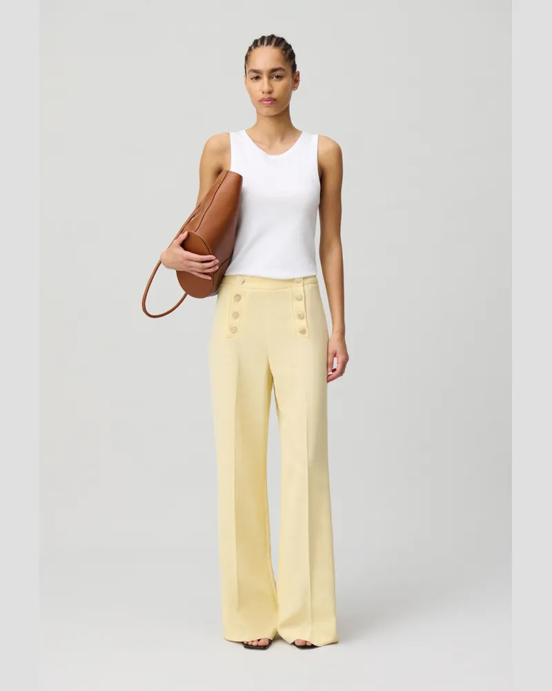 Claudie Pierlot Gerade geschnittene Hose Stroh