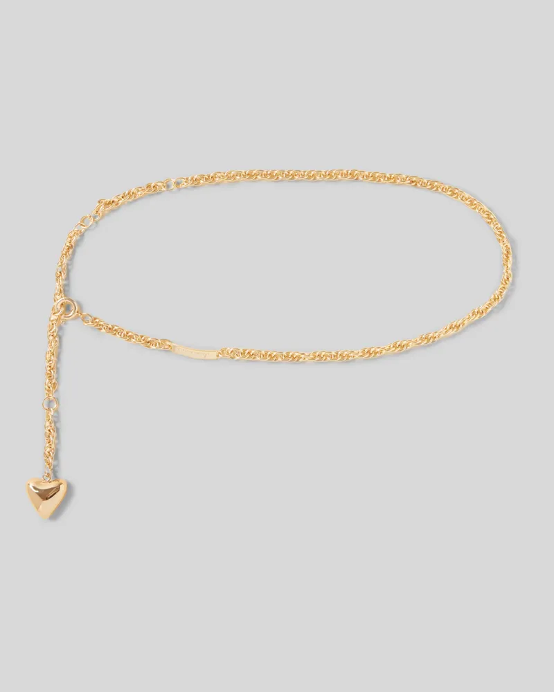 Claudie Pierlot Herzförmig gedrehter Kettengürtel Gold