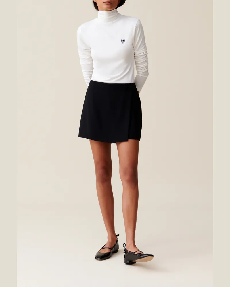 Claudie Pierlot Top Jean Toto mit Rollkragen Ecru