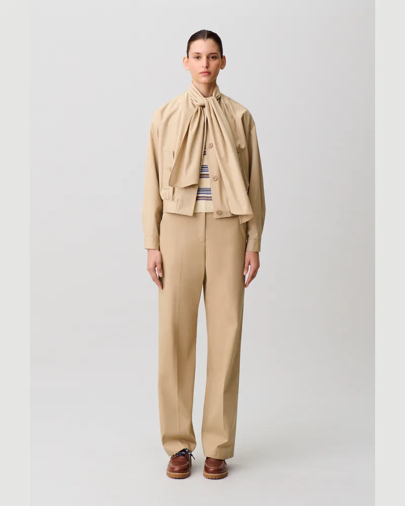 Claudie Pierlot Kurzer Trenchcoat Beige