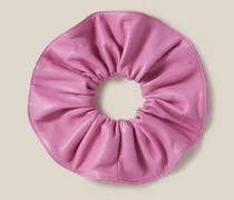 Leder-Scrunchie mit Ziernaht