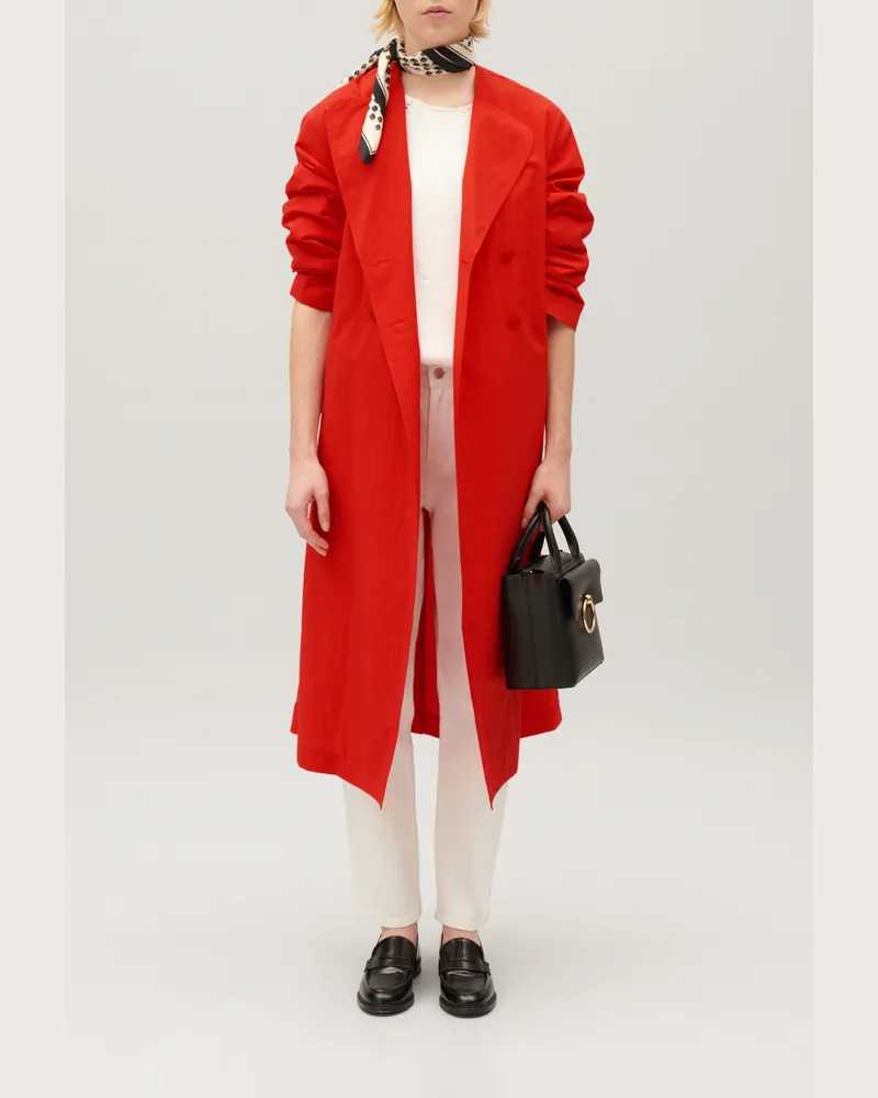 Claudie Pierlot Langer Trenchcoat in Rot Rot