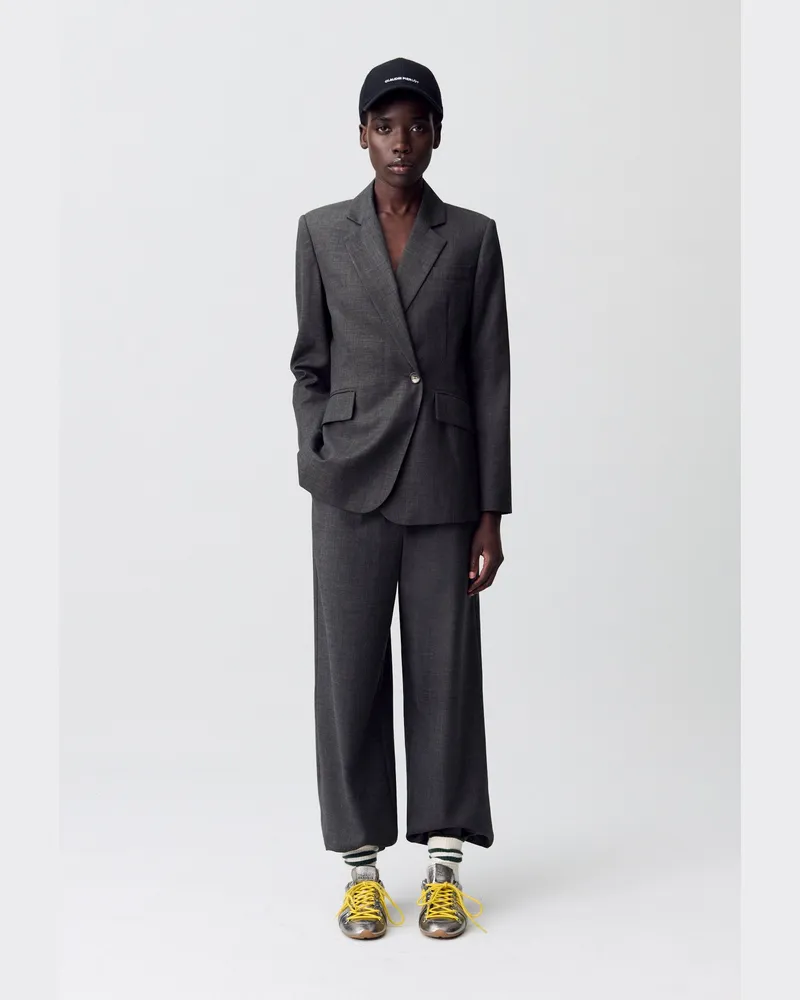 Claudie Pierlot Blazer-Jacke im Anzugstil Grau-meliert