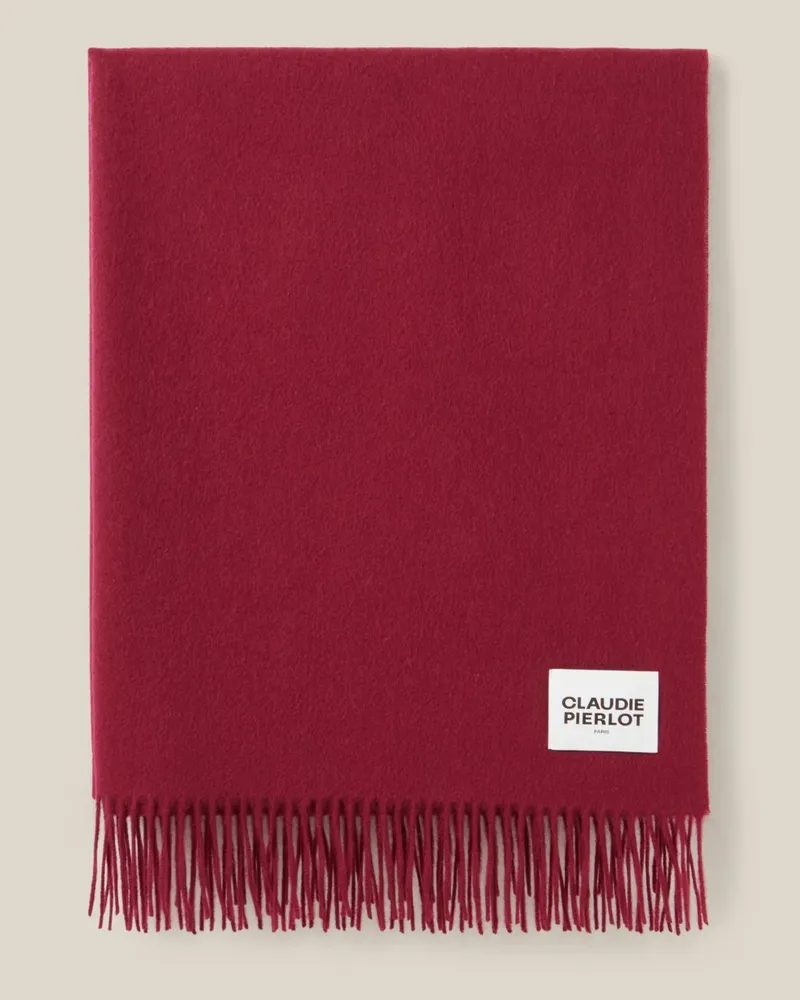 Claudie Pierlot Fringed Schal Himbeere