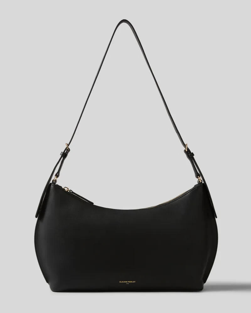 Claudie Pierlot Weiche Glattledertasche Schwarz