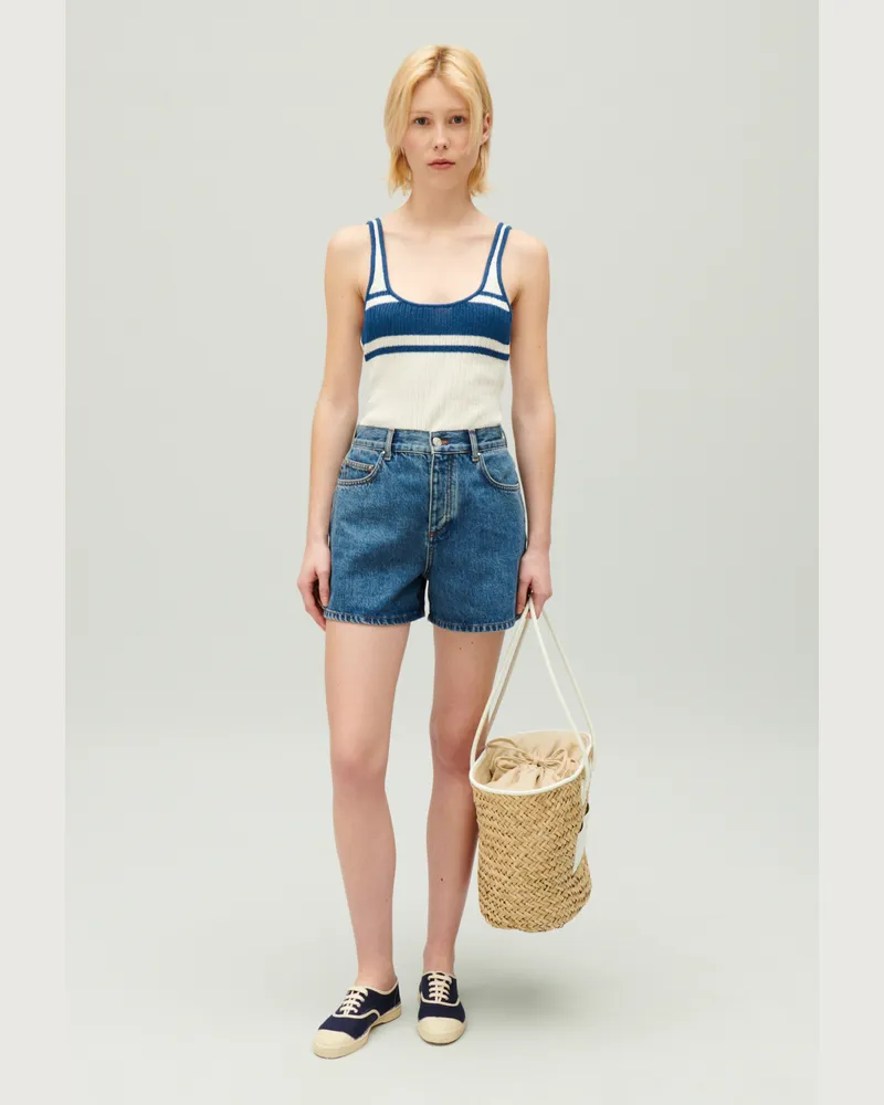 Claudie Pierlot Tanktop aus Strick Ecru Ecru