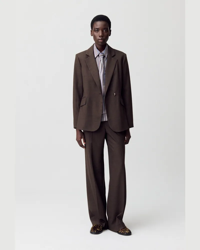 Claudie Pierlot Blazer-Jacke im Anzugstil Braun