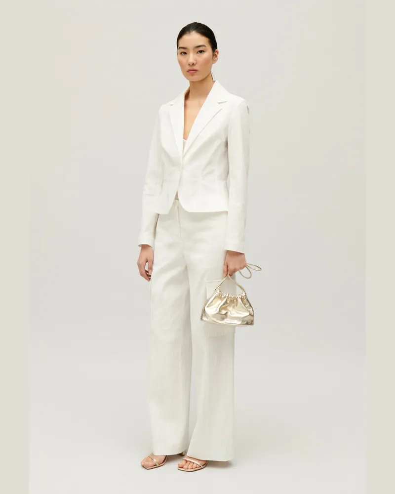 Claudie Pierlot Taillierter Blazer Weiß Weiß