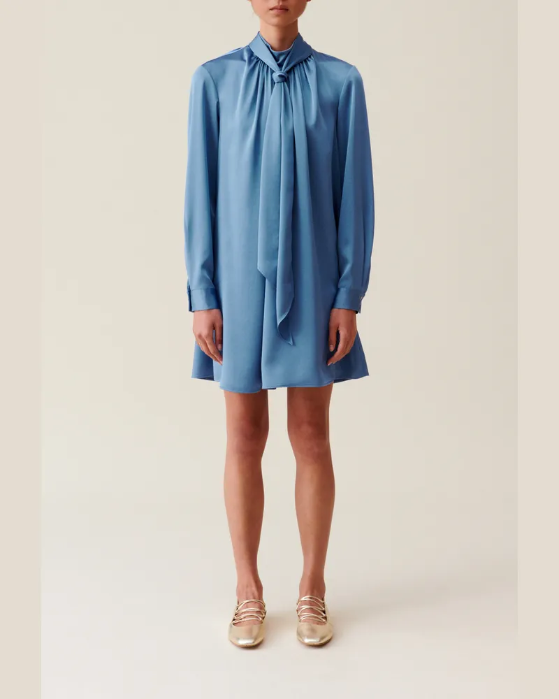 Claudie Pierlot Schwarzes Kleid mit Schluppe Storm