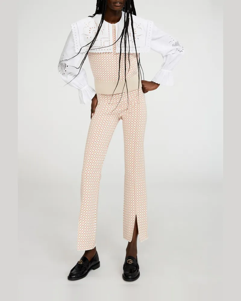 Claudie Pierlot Strickhose mit grafischen Motiven Multico