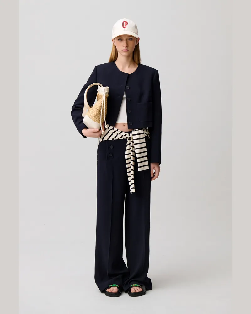 Claudie Pierlot Jacke mit Rundhals Marine