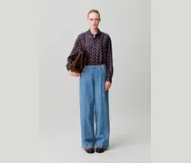 Denim-Jeans mit Latz