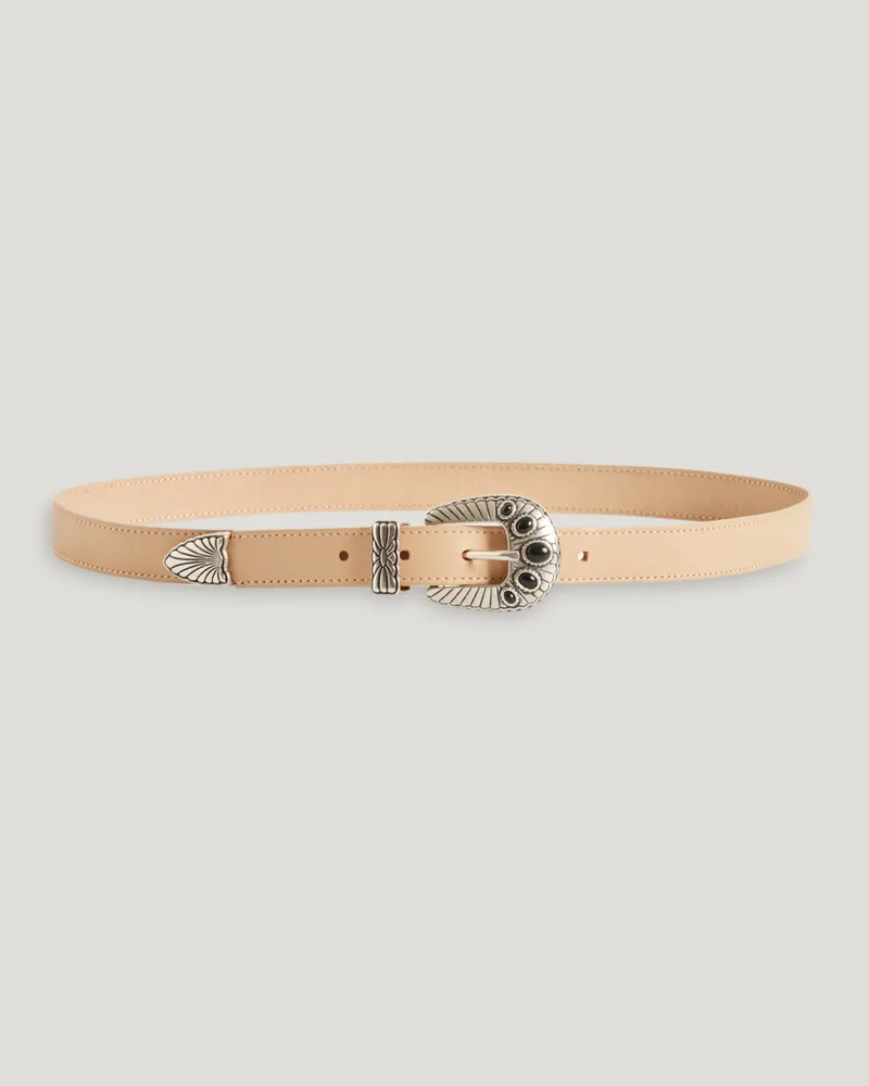 Claudie Pierlot Beiger Ledergürtel Beige