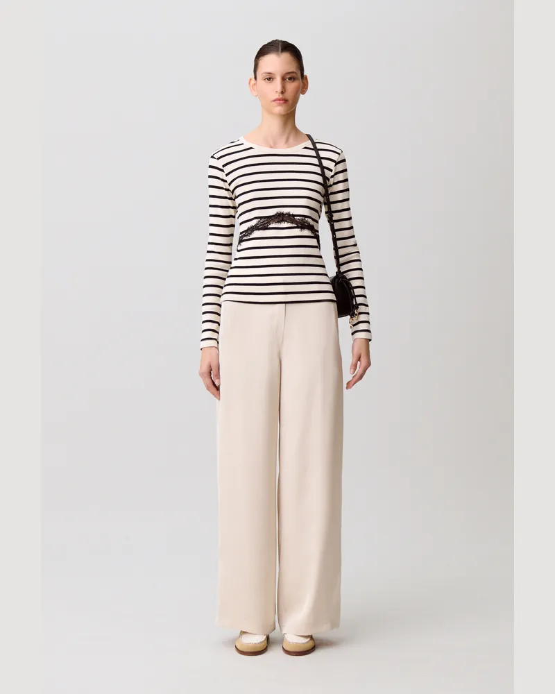 Claudie Pierlot Satinhose Vanille