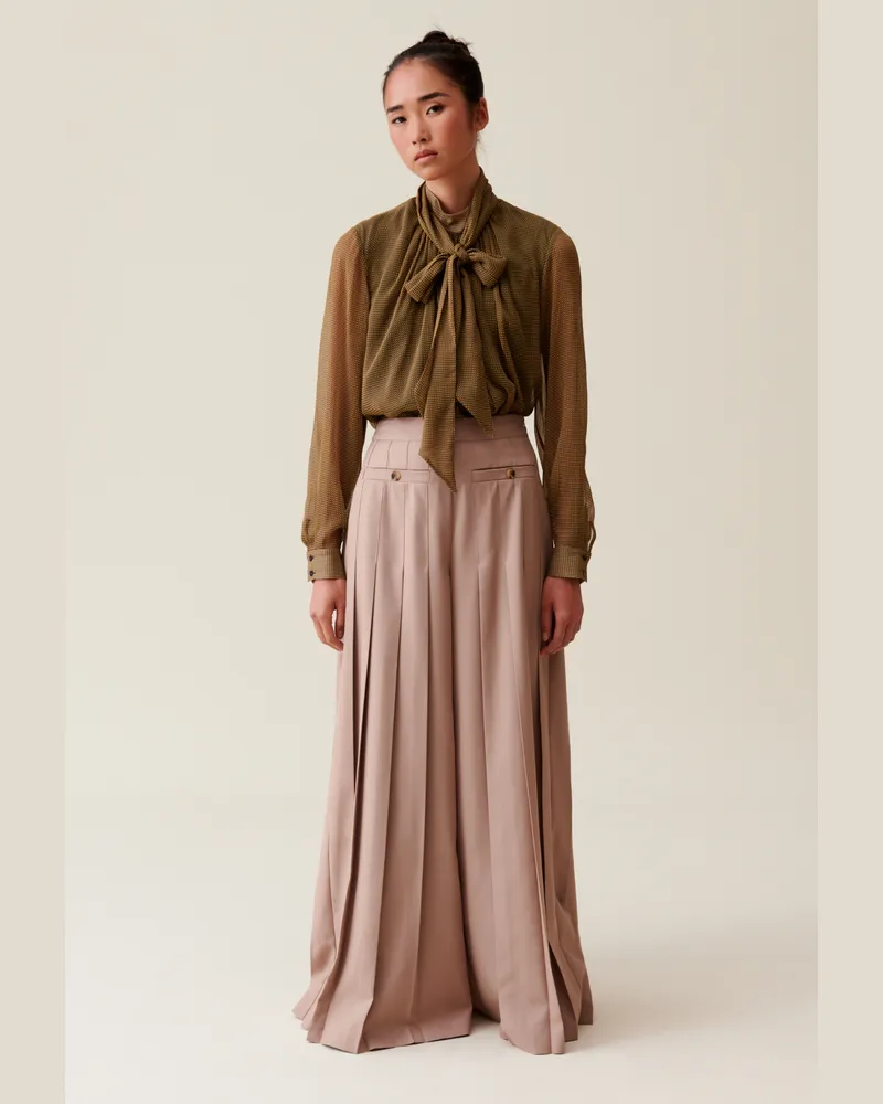 Claudie Pierlot Fließende Lavallière-Bluse Gelb