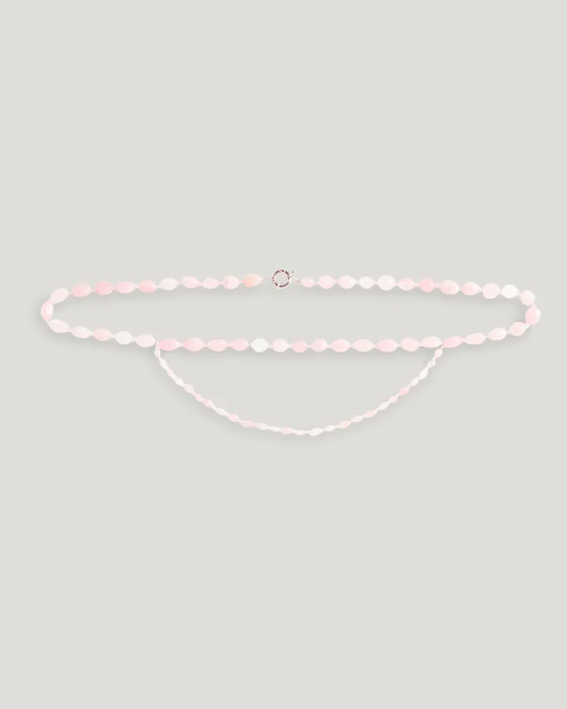 Claudie Pierlot Gürtel mit Quarzsteinen Rosa Blush