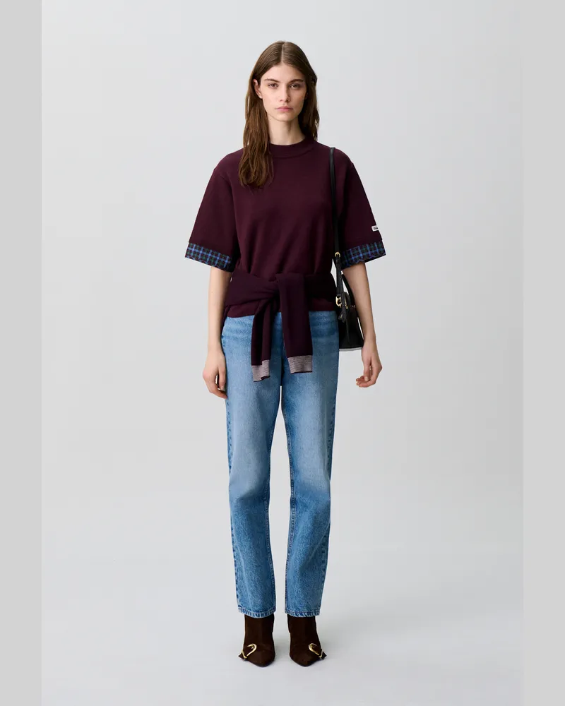 Claudie Pierlot Strickpullover mit Stehkragen Multico