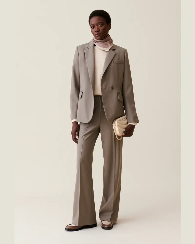Claudie Pierlot Doppelreihiger Blazer Taupe