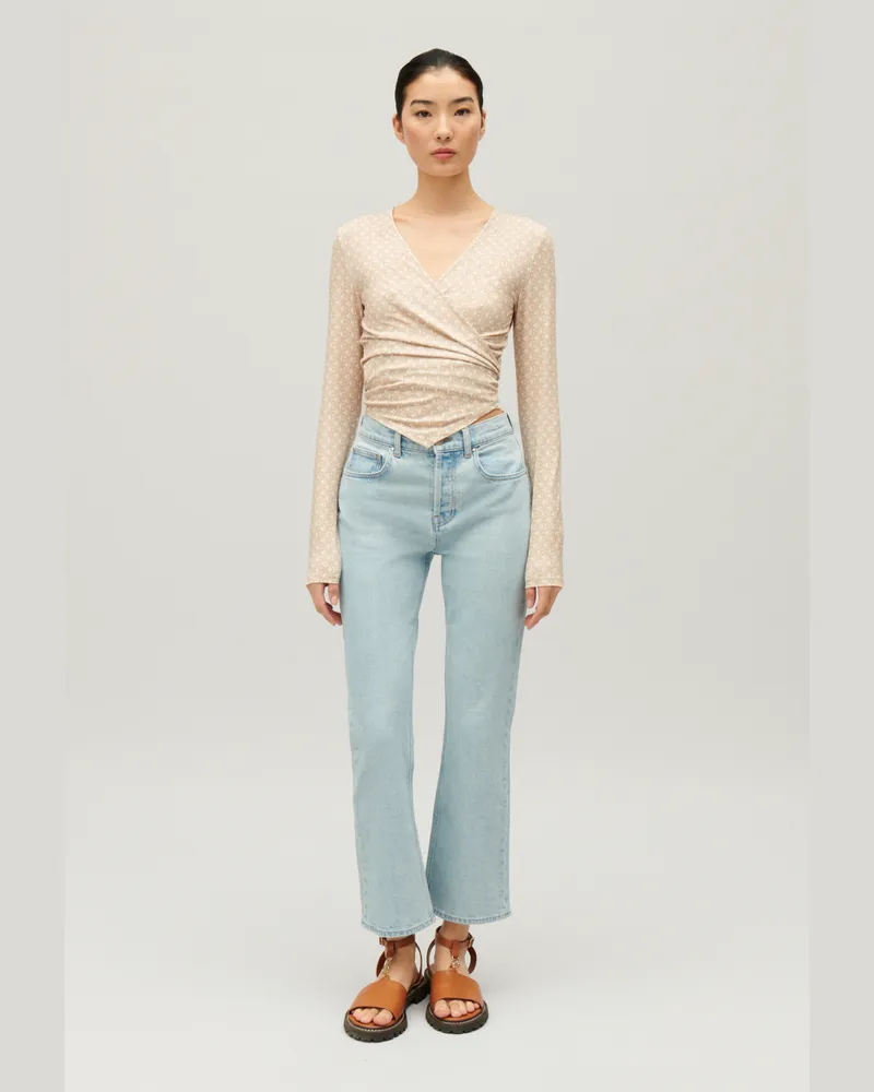 Claudie Pierlot Wickeltop in Beige Heller