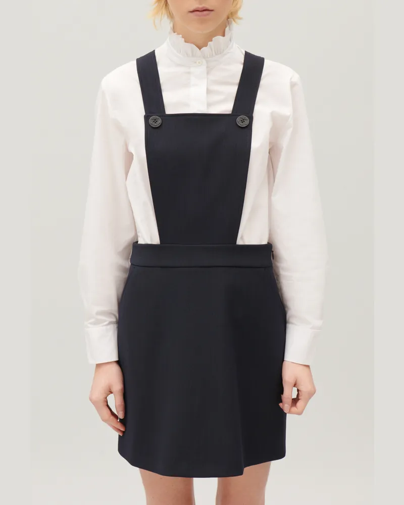 Claudie Pierlot Kurzes Trägerkleid Marineblau Marine