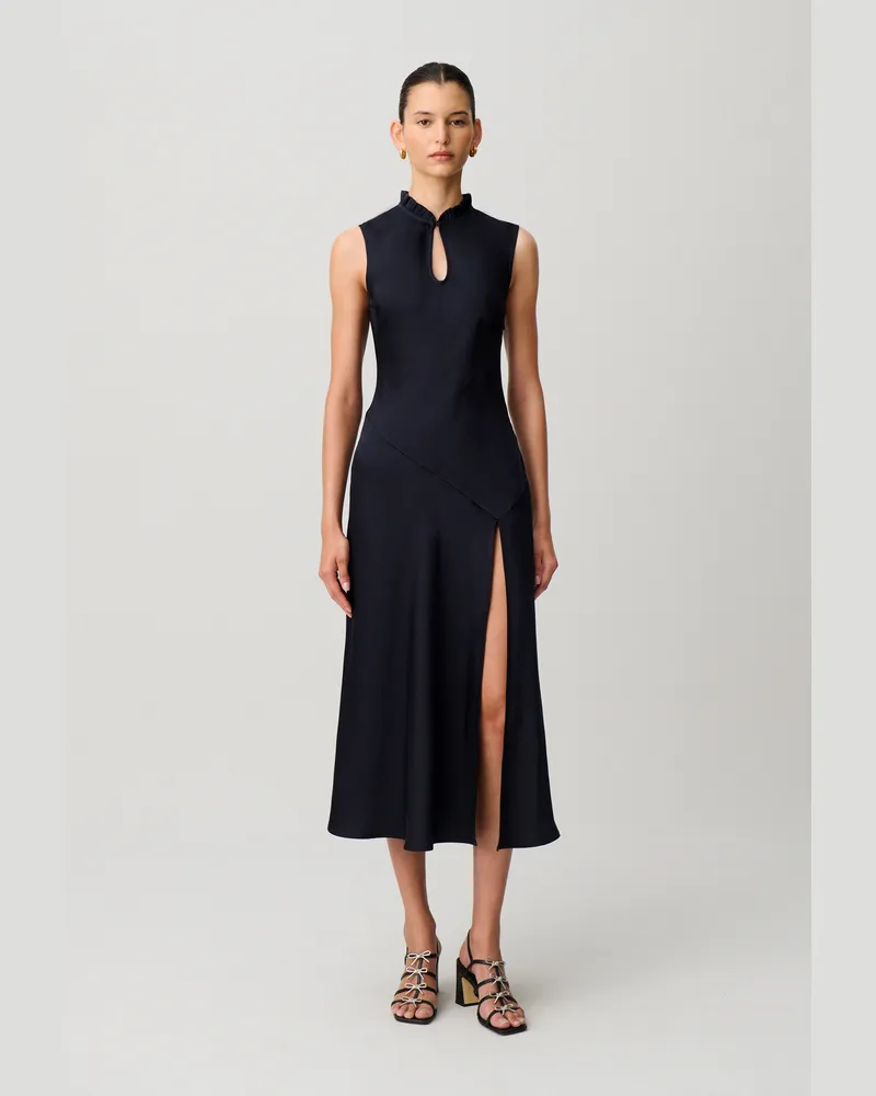 Claudie Pierlot Fließendes Midi-Kleid Marine