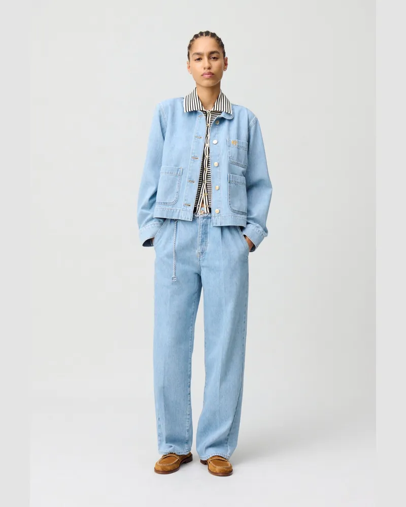 Claudie Pierlot Denimjacke mit Bubikragen Denim