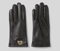 Lederhandschuhe mit goldenem Herz