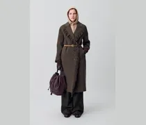 Langer Mantel mit Fransen