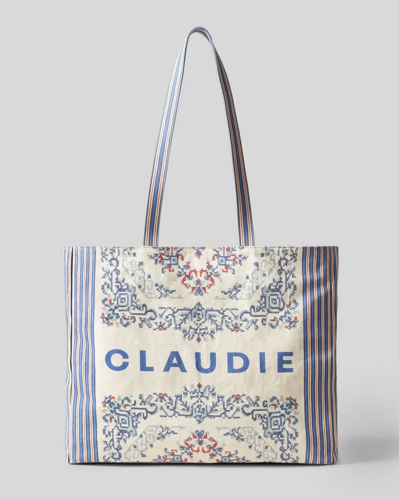 Claudie Pierlot Tote Bag aus Baumwolle Zweifarbig