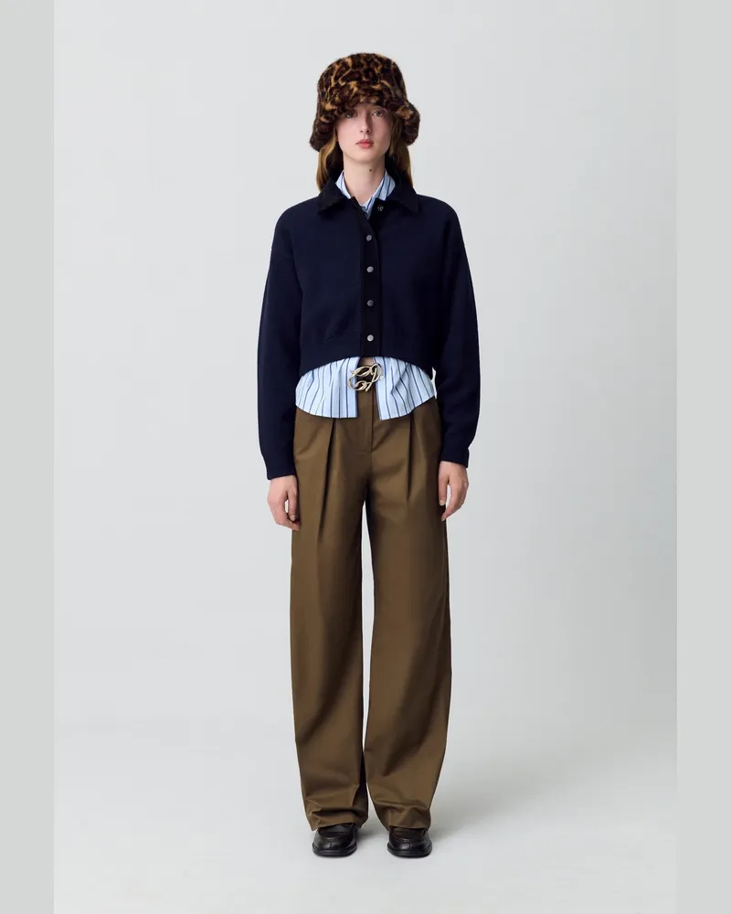 Claudie Pierlot Gerade geschnittene Hose Khaki