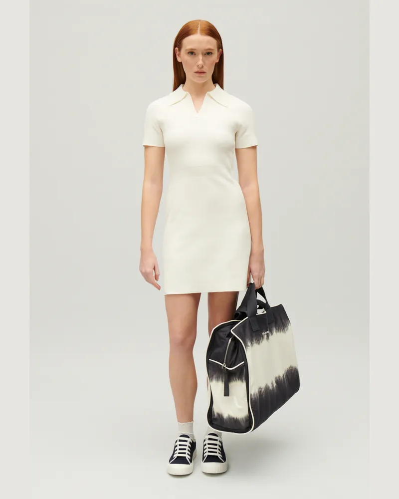 Claudie Pierlot Kurzes Strickkleid Ecru