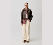 Kurze Jacke aus Vintage-Leder