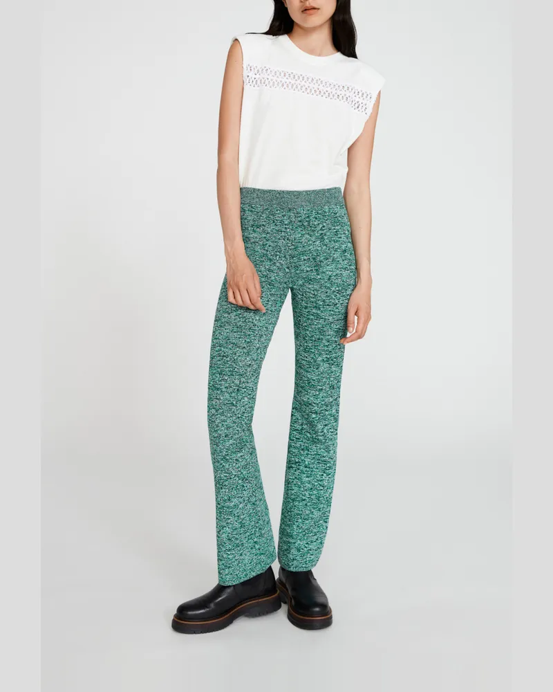 Claudie Pierlot Hose meliertem Strick Multico