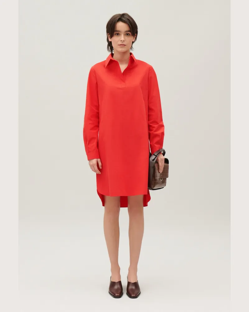 Claudie Pierlot Kurzes Kleid, Polo-Kragen Rot