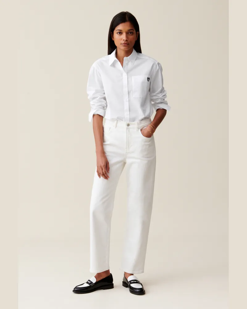 Claudie Pierlot Hemd Jean Toto blanche Weiß