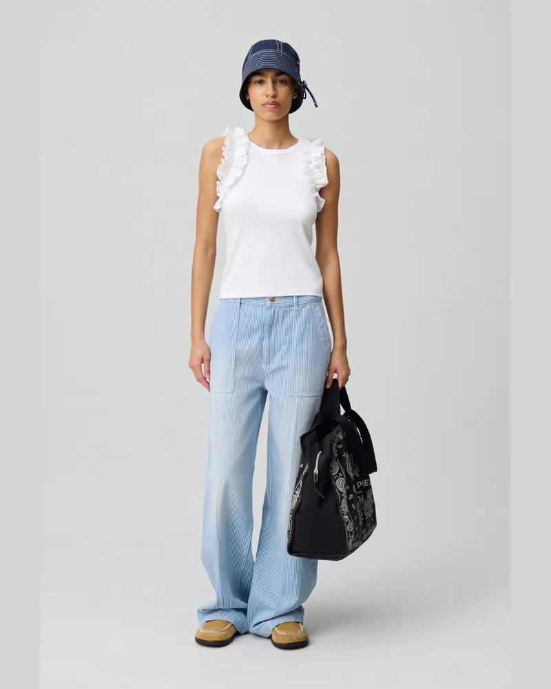 Claudie Pierlot Rüschen-Top Weiß