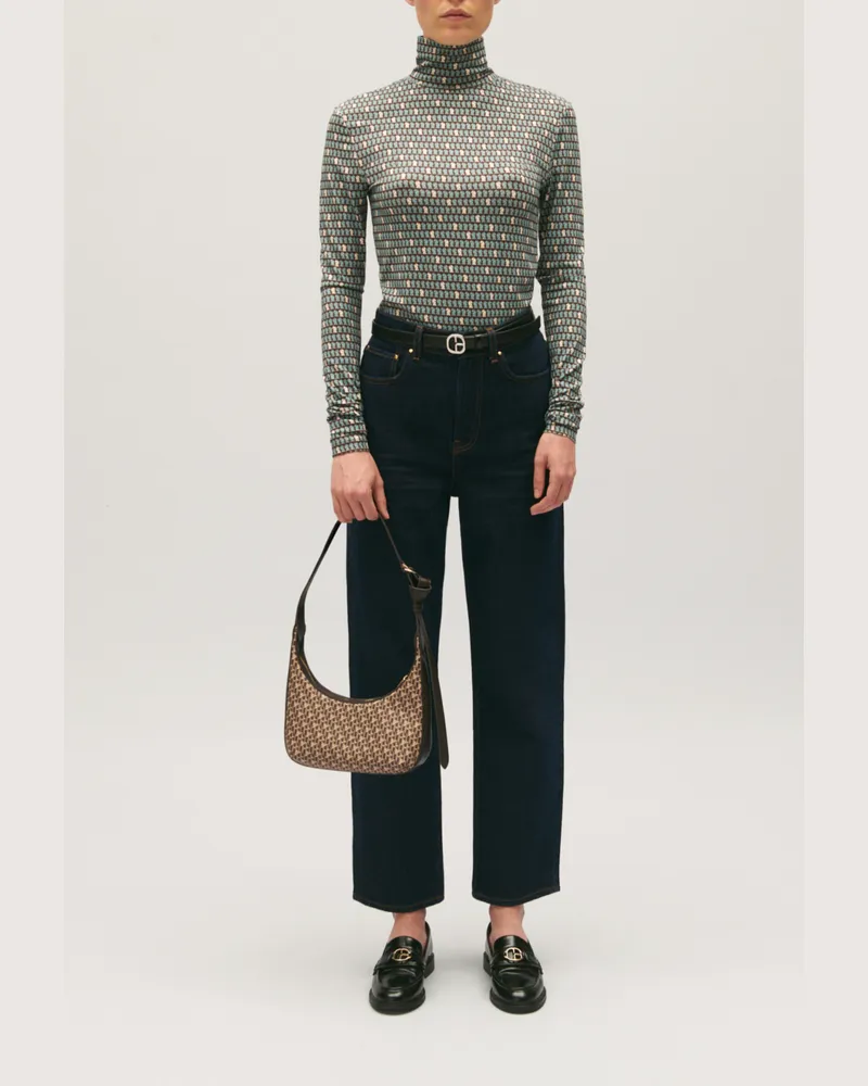 Claudie Pierlot Langärmeliges T-Shirt mit Print Heller