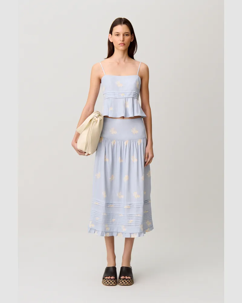 Claudie Pierlot Midi-Rock mit Blumenmuster Heller