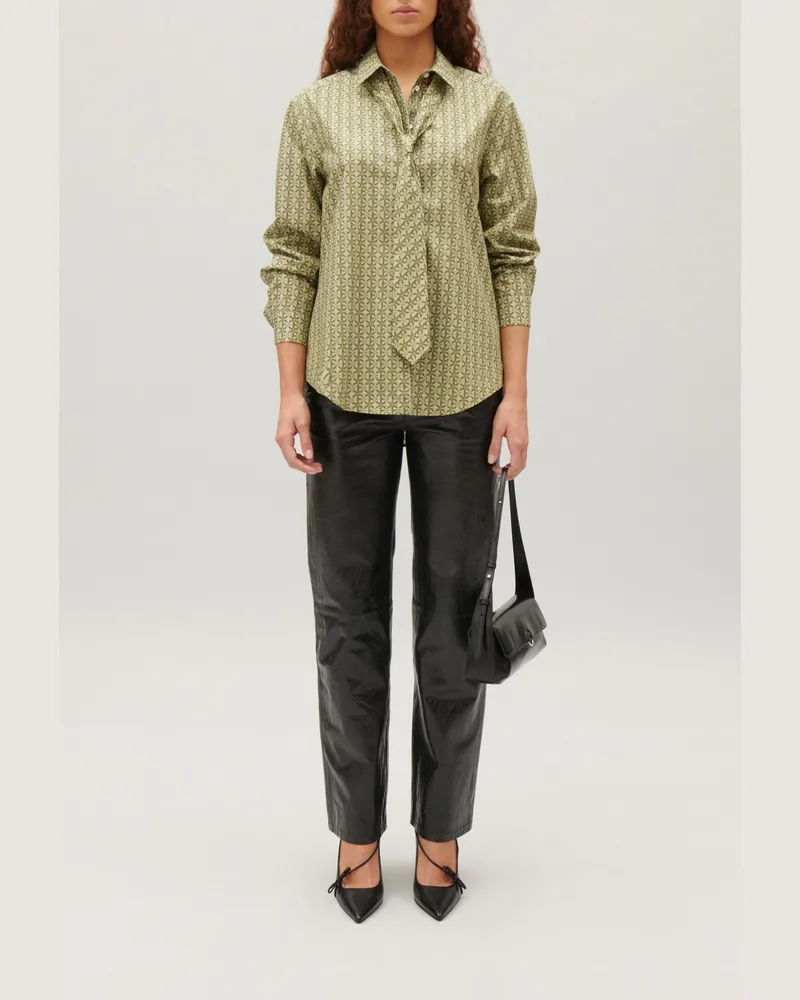 Claudie Pierlot Hemdbluse mit Monogramm Dunkler